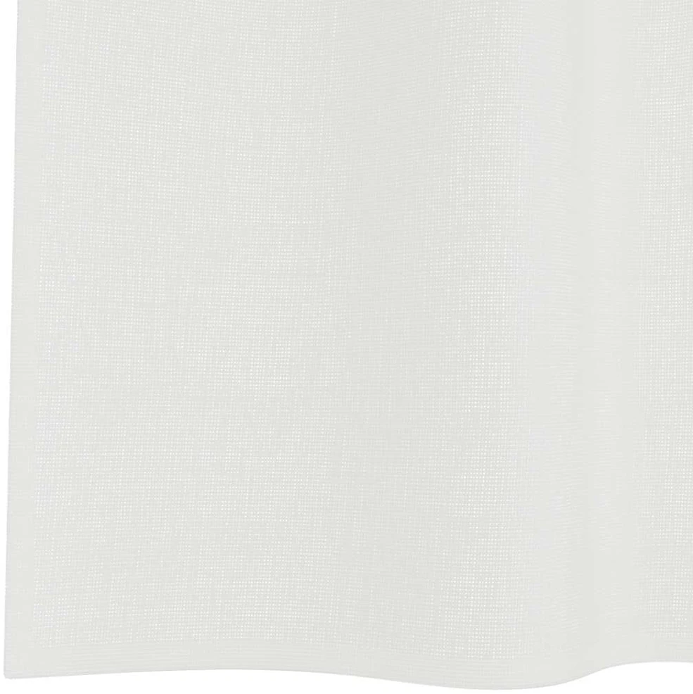 Voile užuolaidos su kilpomis, 2vnt., baltos spalvos, 140x225cm