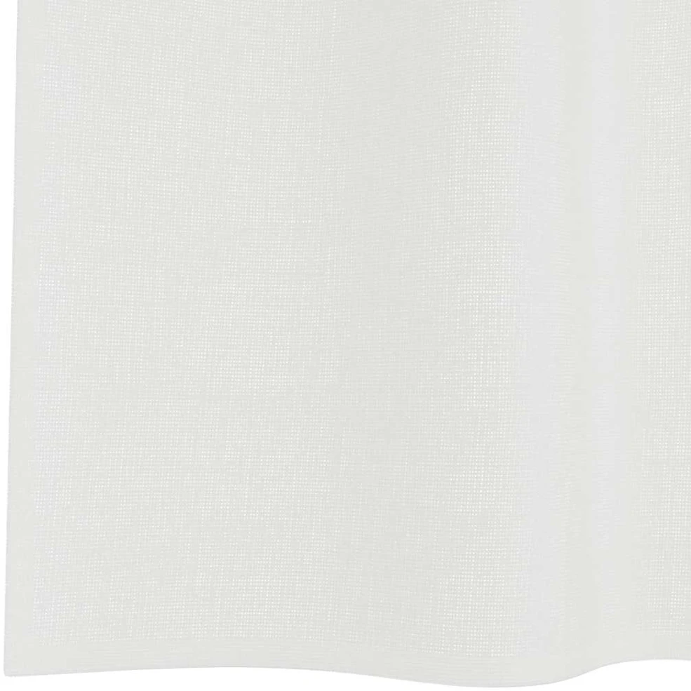 Voile užuolaidos su kilpomis, 2vnt., baltos spalvos, 140x140cm