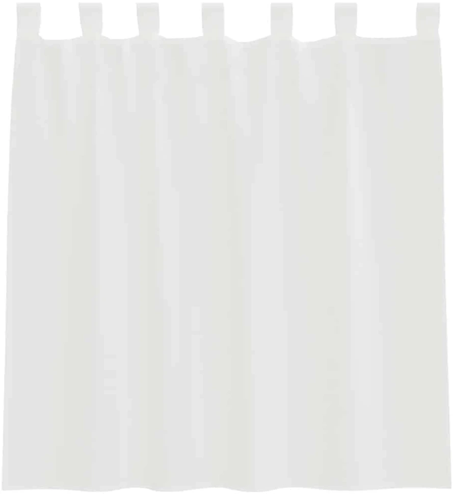 Voile užuolaidos su kilpomis, 2vnt., baltos spalvos, 140x140cm