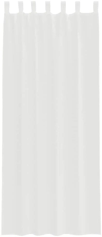 Voile užuolaidos su kilpomis, 2vnt., baltos spalvos, 140x260cm