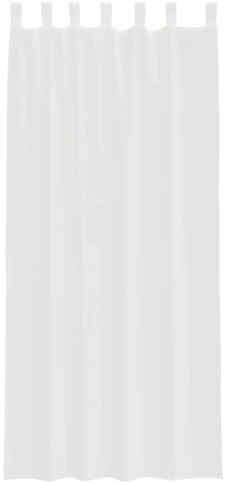 Voile užuolaidos su kilpomis, 2vnt., baltos spalvos, 140x245cm