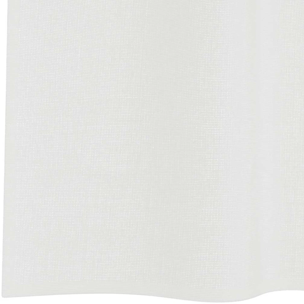 Voile užuolaidos su kilpomis, 2vnt., baltos spalvos, 140x245cm