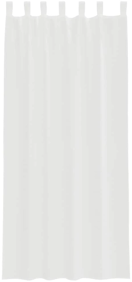 Voile užuolaidos su kilpomis, 2vnt., baltos spalvos, 140x225cm