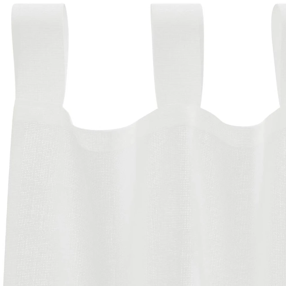 Voile užuolaidos su kilpomis, 2vnt., baltos spalvos, 140x175cm