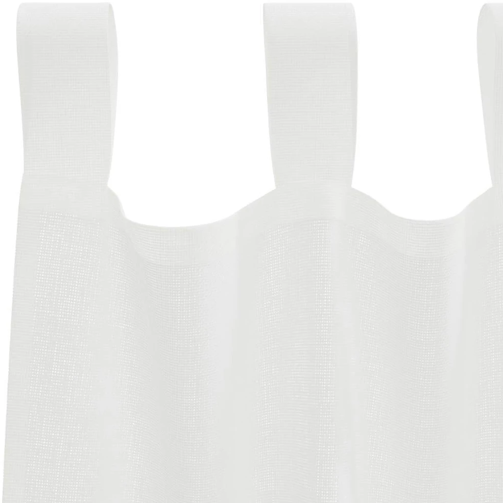 Voile užuolaidos su kilpomis, 2vnt., baltos spalvos, 140x245cm
