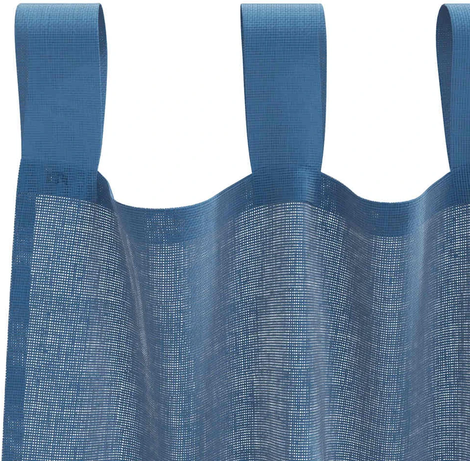 Voile užuolaidos su kilpomis, 2vnt., karališka mėlyna 140x245cm