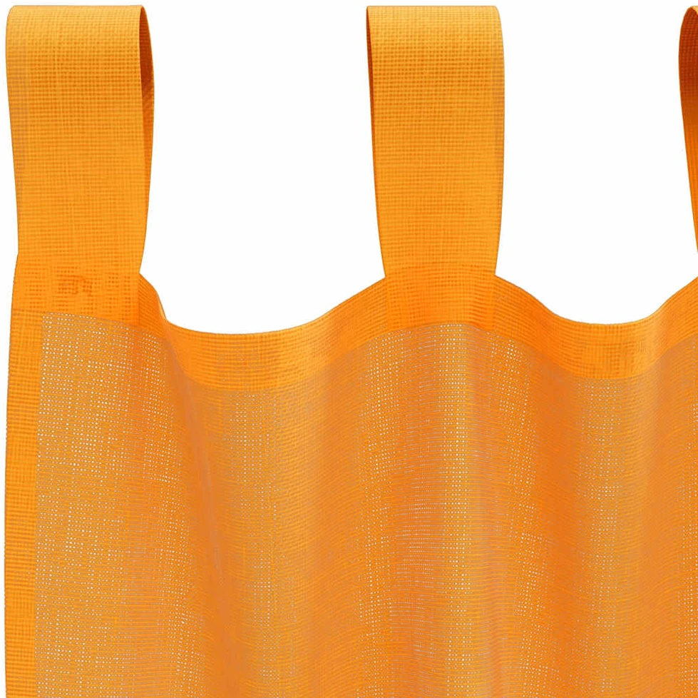 Voile užuolaidos su kilpomis, 2vnt., oranžinis, 140x260cm
