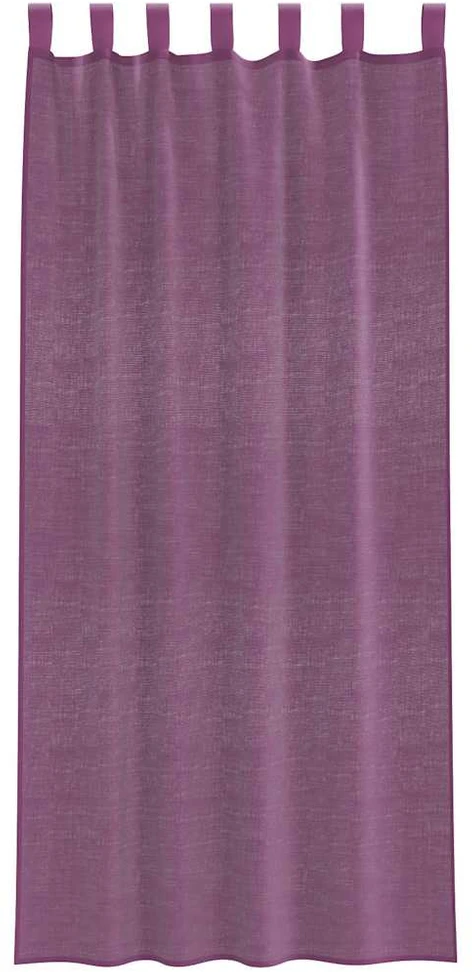 Voile užuolaidos su kilpomis, 2vnt., violetinės sp., 140x245cm