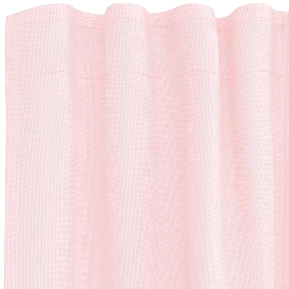 Voile užuolaidos su strypų kišenėmis, 2vnt., šviesiai rožinės