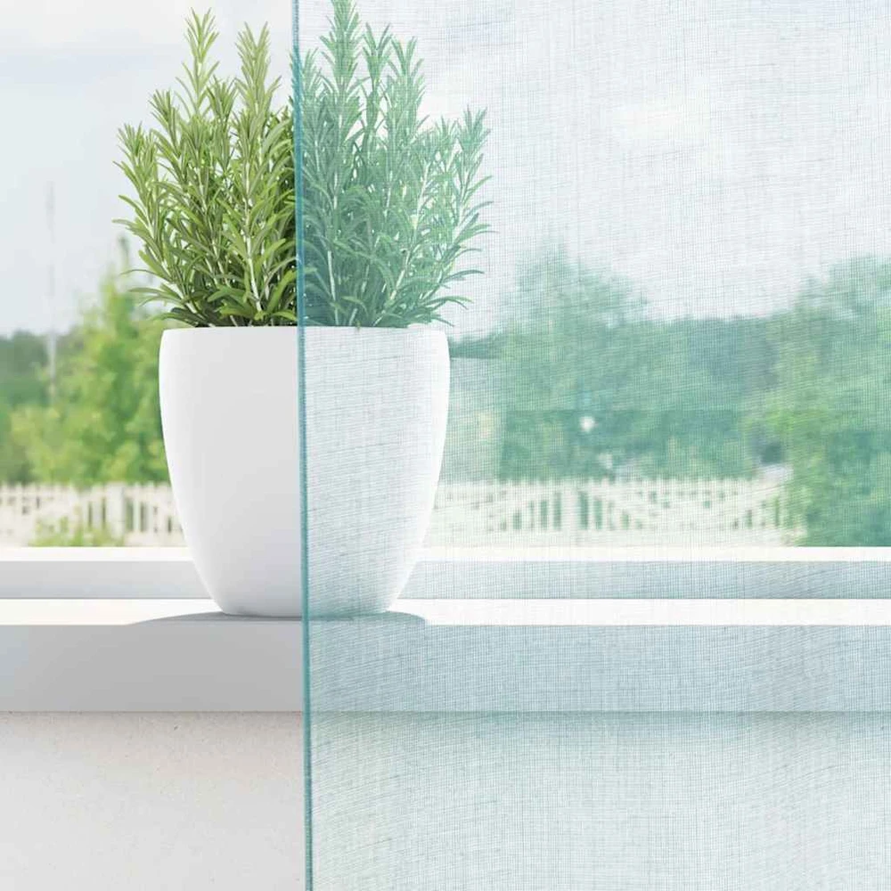 Voile užuolaidos su strypų kišenėmis, 2vnt., turkio spalvos
