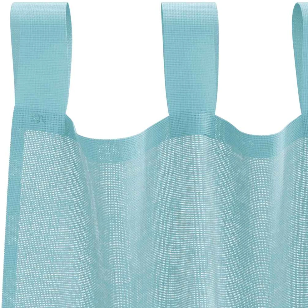 Voile užuolaidos su strypų kišenėmis, 2vnt., turkio spalvos