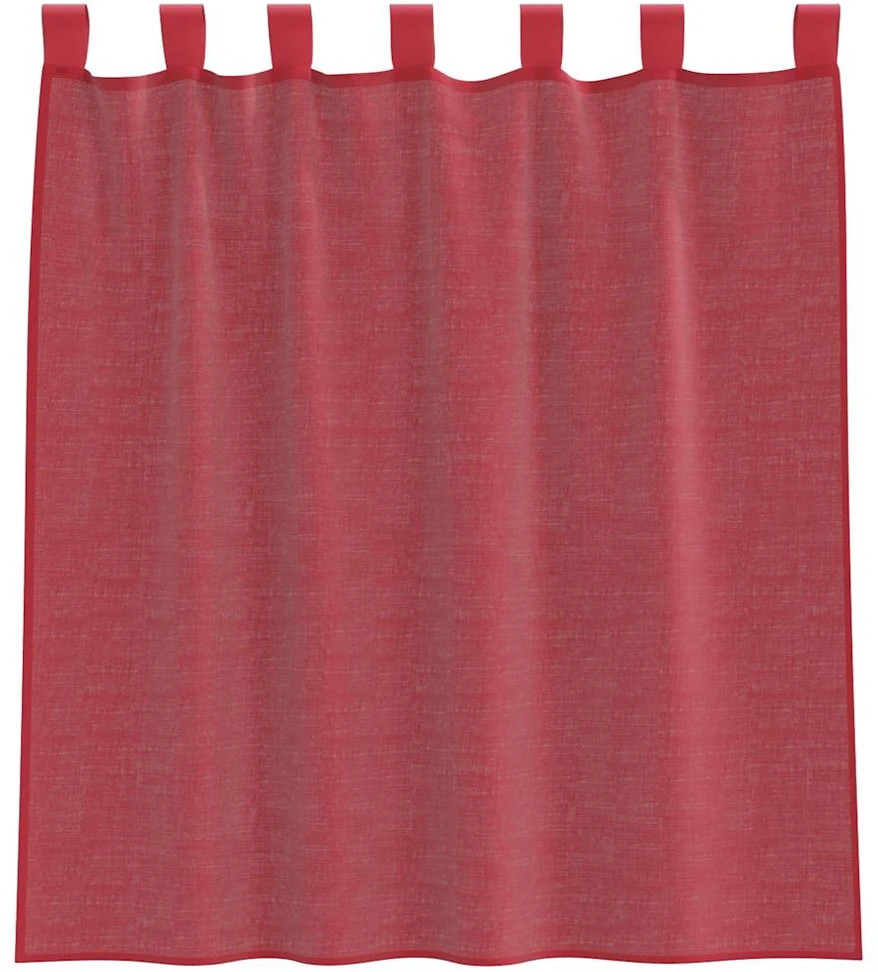 Voile užuolaidos su strypų kišenėmis, 2vnt., raudonojo vyno sp.