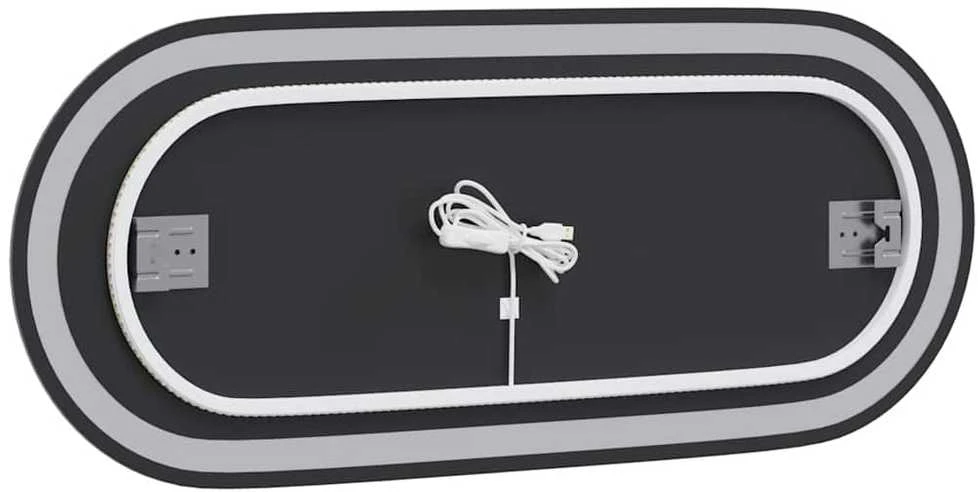Vonios kambario LED veidrodis, 90x40cm, ovalus