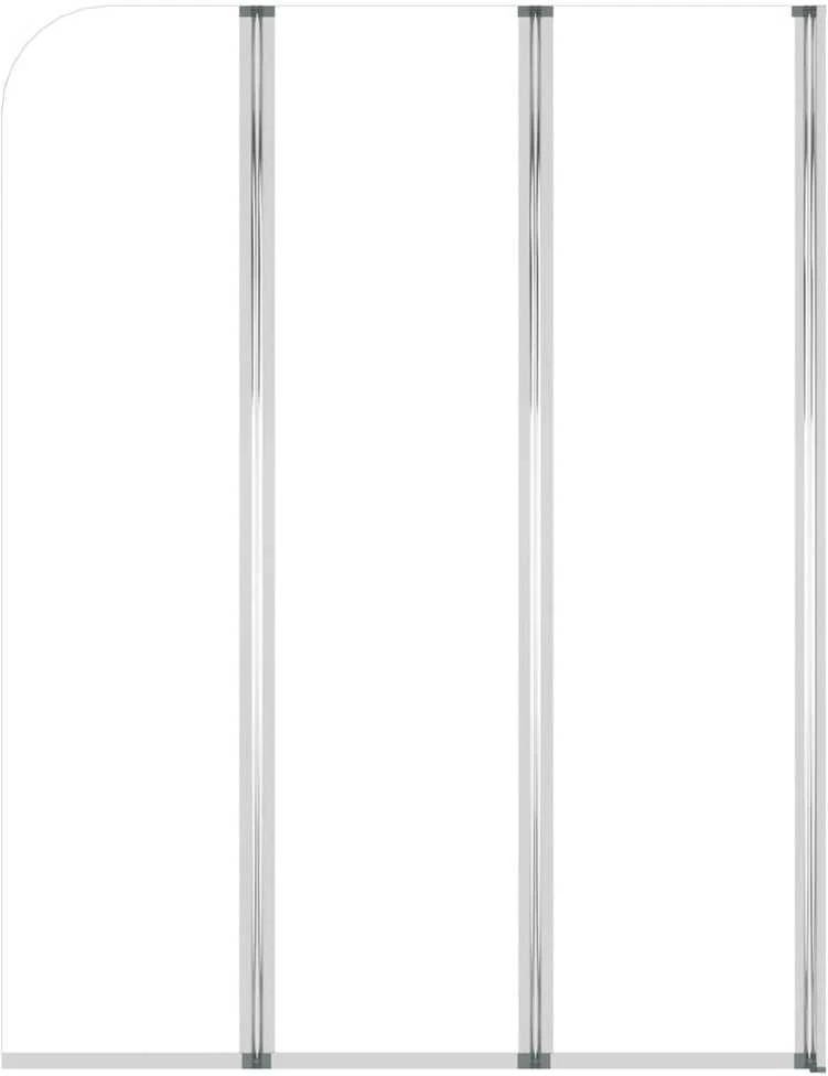 Vonios pertvaros, 2vnt., skaidrios, 104x130cm, stiklas