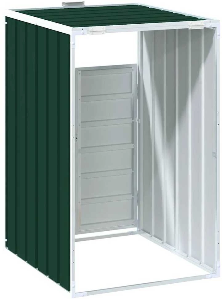 Wheelie Bin saugykla vienai šiukšliadėžei žaliai 72x81x115 cm