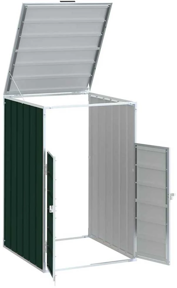 Wheelie Bin saugykla vienai šiukšliadėžei žaliai 72x81x115 cm