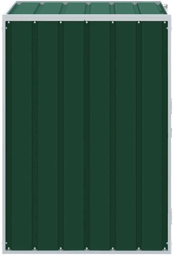Wheelie Bin saugykla vienai šiukšliadėžei žaliai 72x81x115 cm