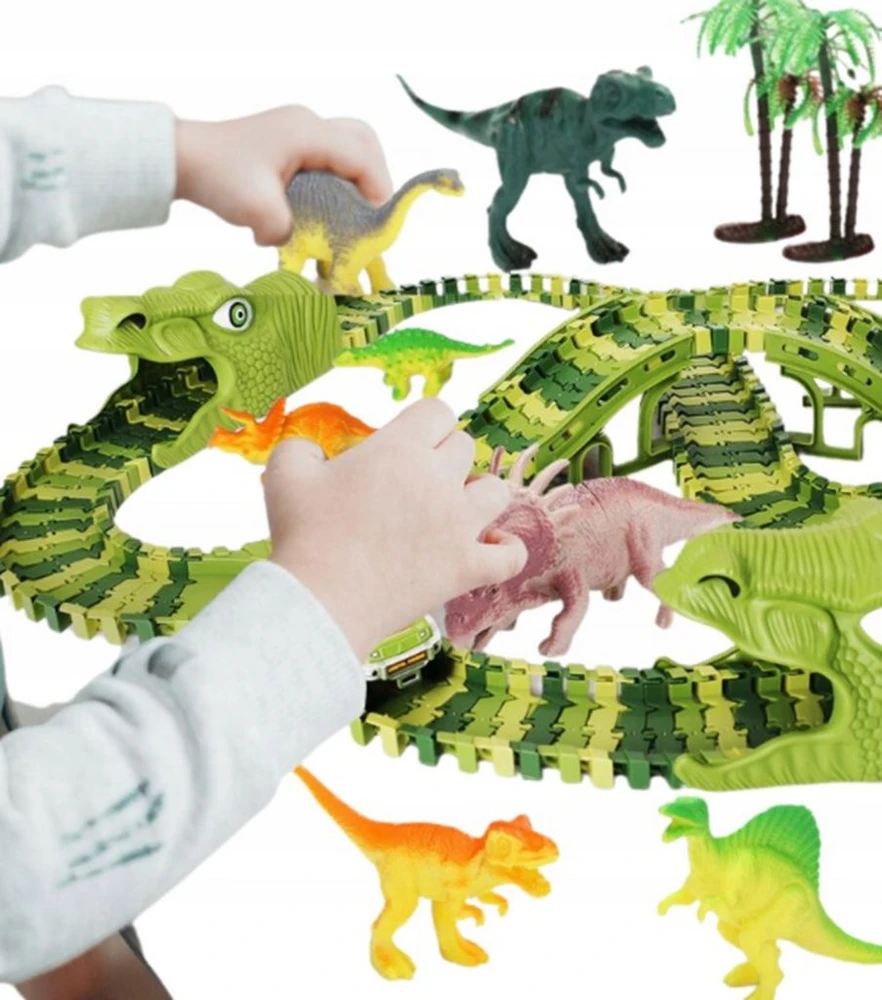 WOOPIE automobilių trasa XXL dinozaurai 240 vnt.