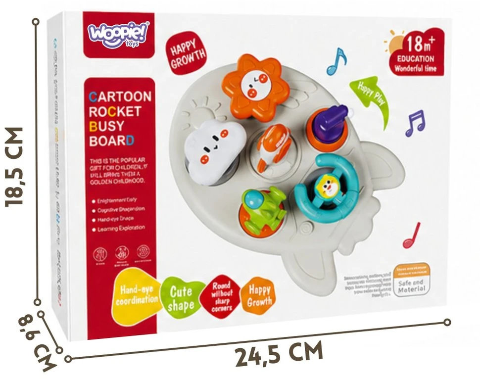 Woopie Baby edukacinė lenta raketa 7 viename