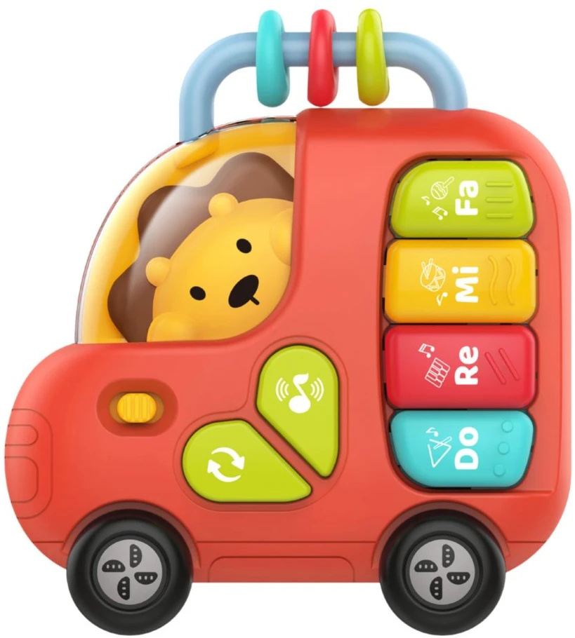 WOOPIE BABY Elektroniniai žaislai muzikinis pianinas autobusas liūtas 18 mėn