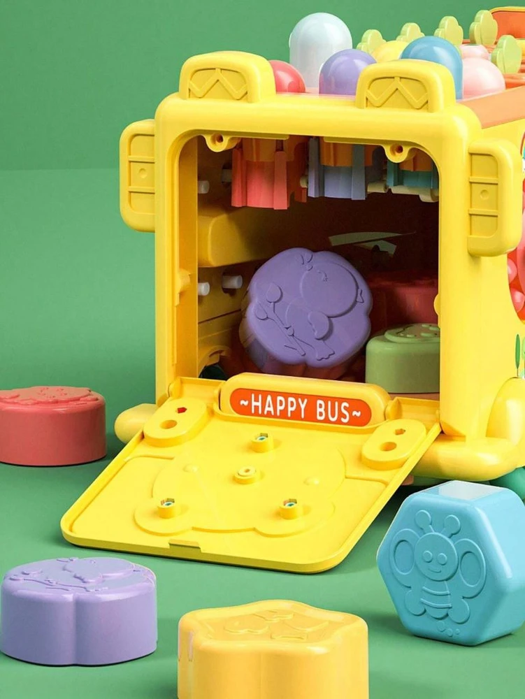 Woopie Baby WOOPIE Interaktyvus Edukacinis Autobusėlis 6w1 Młoteczek Cymbałki +18m