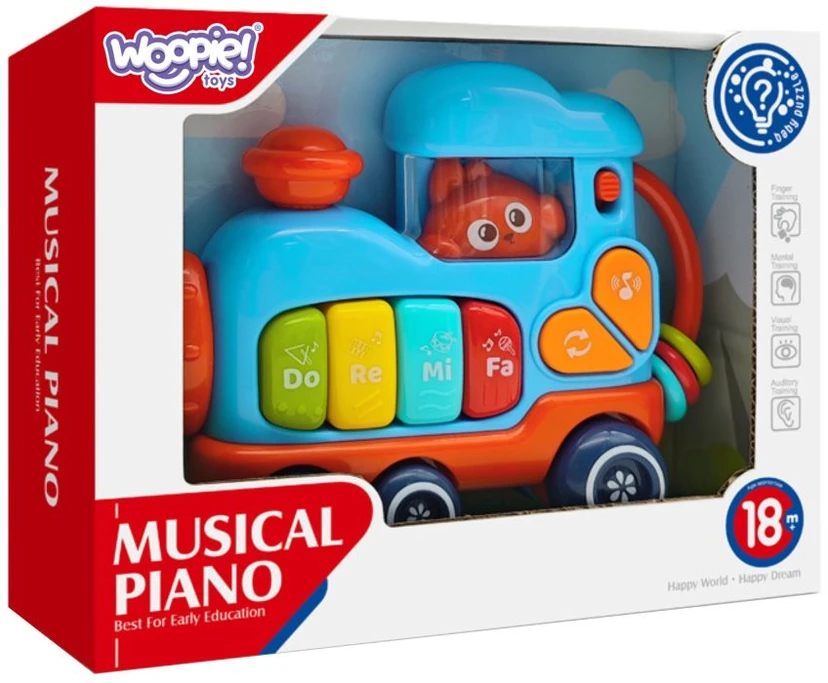 WOOPIE BABY interaktyvus muzikinis fortepijonas Lokomotyvas