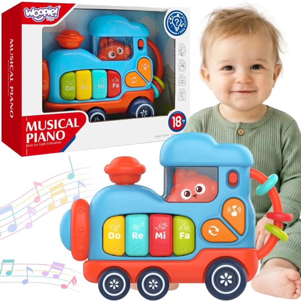 WOOPIE BABY interaktyvus muzikinis fortepijonas Lokomotyvas