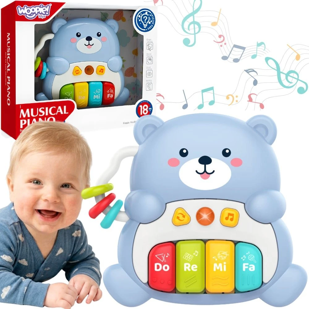 WOOPIE BABY interaktyvus pianinas muzikinis meškiukas