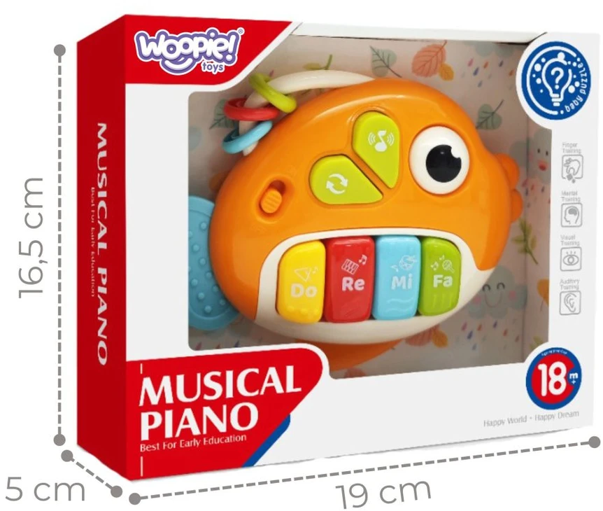 WOOPIE BABY interaktyvus pianinas žuvytės