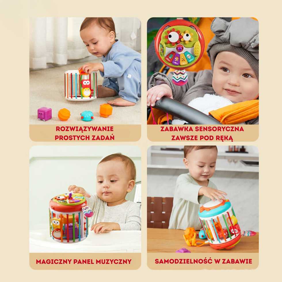 WOOPIE BABY interaktyvus sensorinis edukacinis kubas 1452