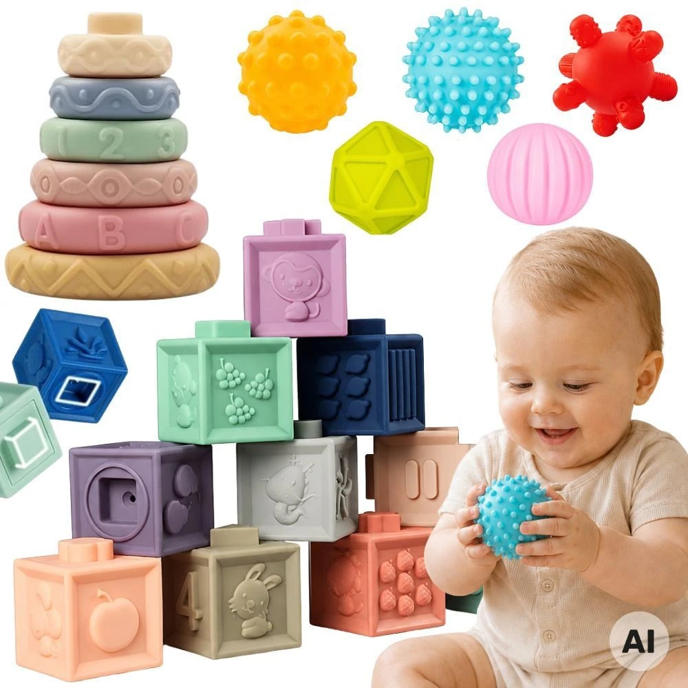 WOOPIE BABY minkšti sensoriniai kramtukai 23 vnt.