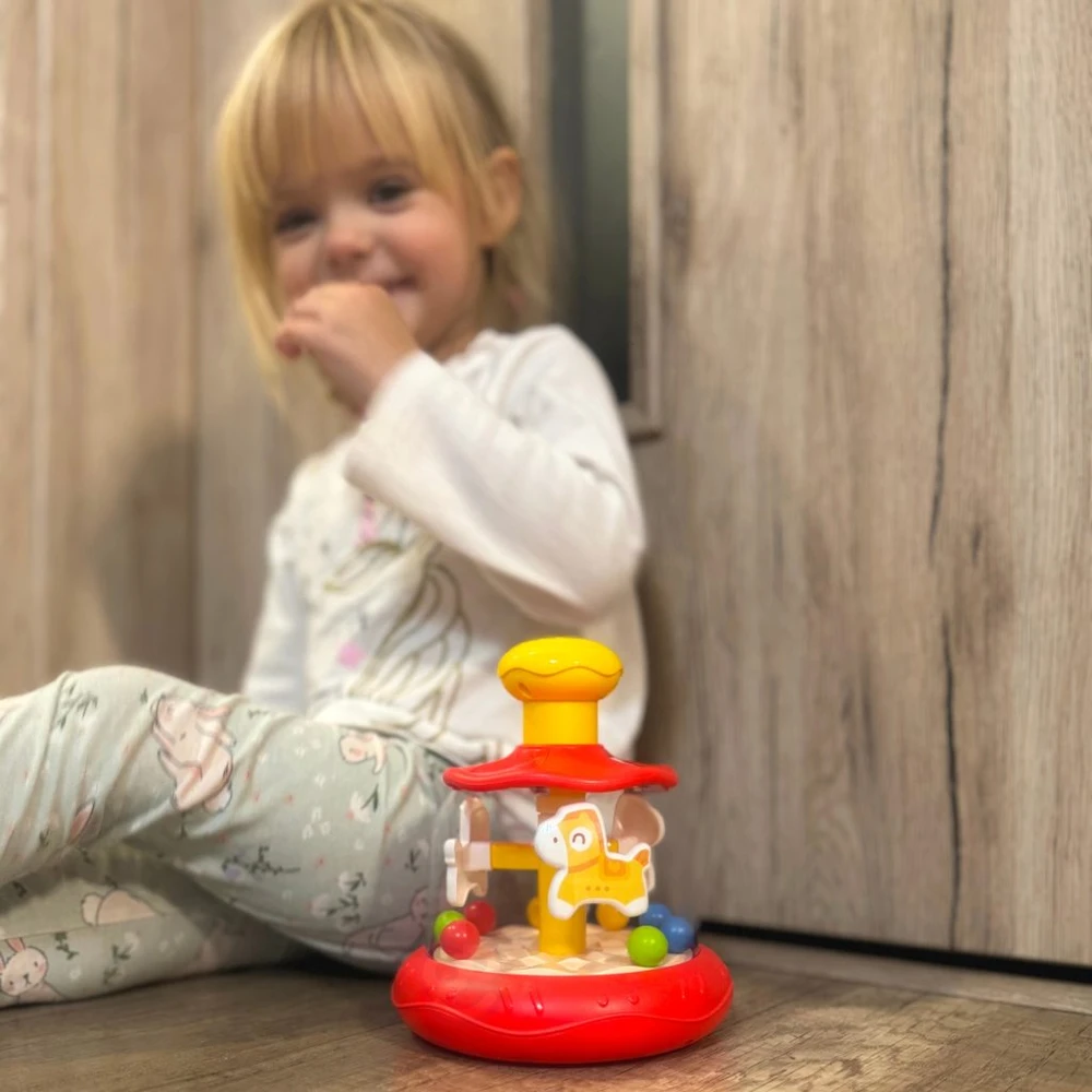 Woopie Baby WOOPIE Žaislai Spalvoti Arkliukai Raudona Sukimo Virvė