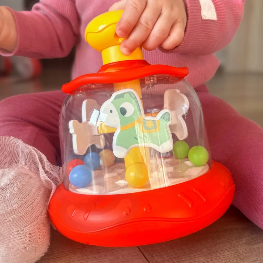Woopie Baby WOOPIE Žaislai Spalvoti Arkliukai Raudona Sukimo Virvė