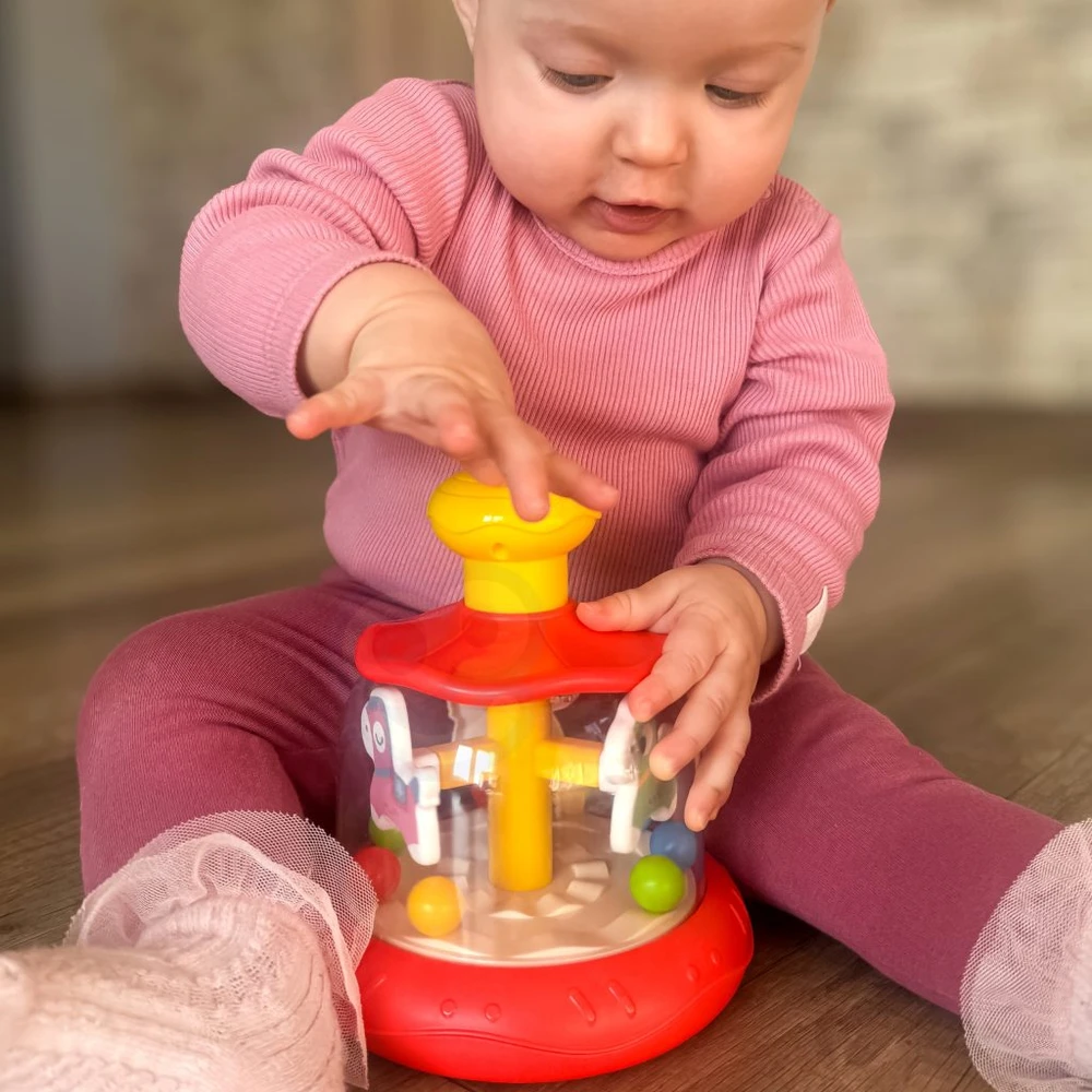 Woopie Baby WOOPIE Žaislai Spalvoti Arkliukai Raudona Sukimo Virvė