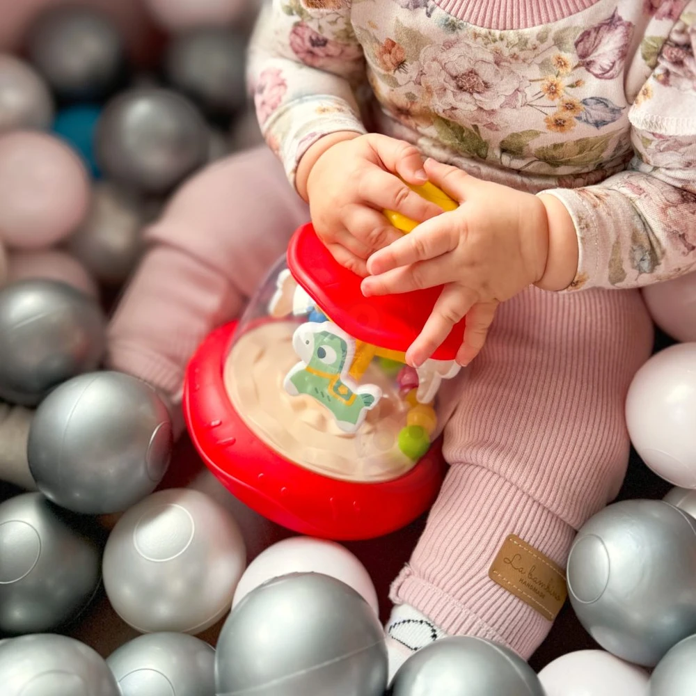Woopie Baby WOOPIE Žaislai Spalvoti Arkliukai Raudona Sukimo Virvė