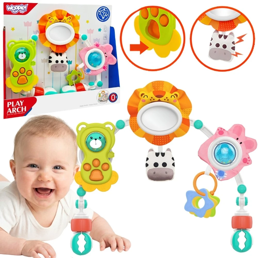 WOOPIE BABY Sensorinė arka lovelei ir vežimėliui Gyvūnai