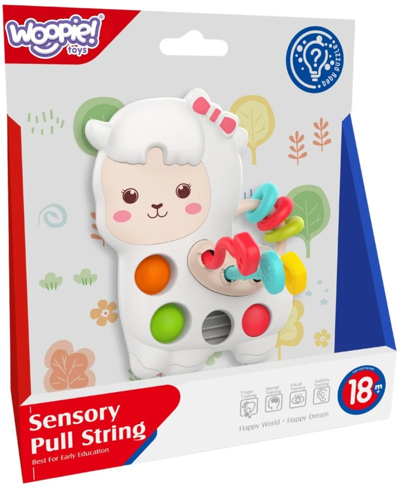 WOOPIE BABY sensorinis manipuliacinis žaislas Montessori Lama 18M+