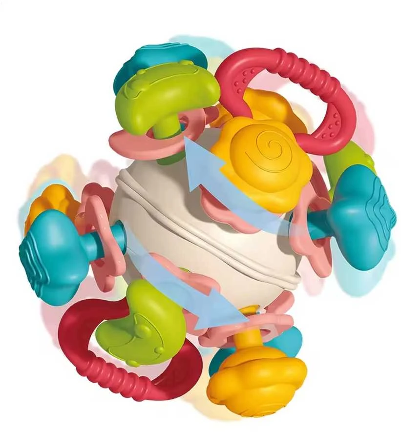 Woopie Baby WOOPIE Minkšta Žaislinė Grąžykė 4in1 Sugriežtukas Sensoryinė Žaislas Kūdikiai 0m+