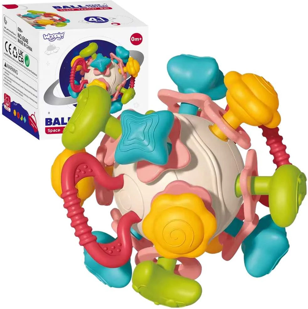 Woopie Baby WOOPIE Minkšta Žaislinė Grąžykė 4in1 Sugriežtukas Sensoryinė Žaislas Kūdikiai 0m+