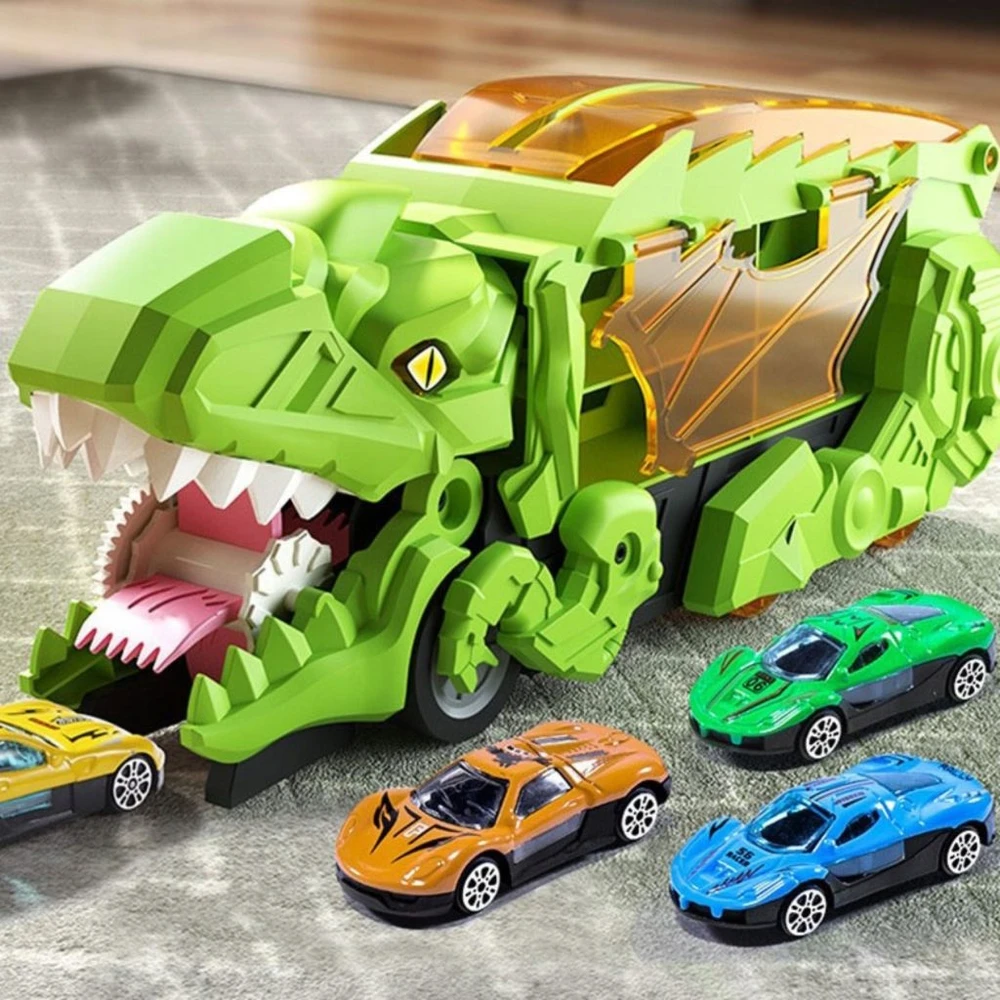 Woopie Žaislinis rinkinys: Dinosaūras ir automobilių trasa