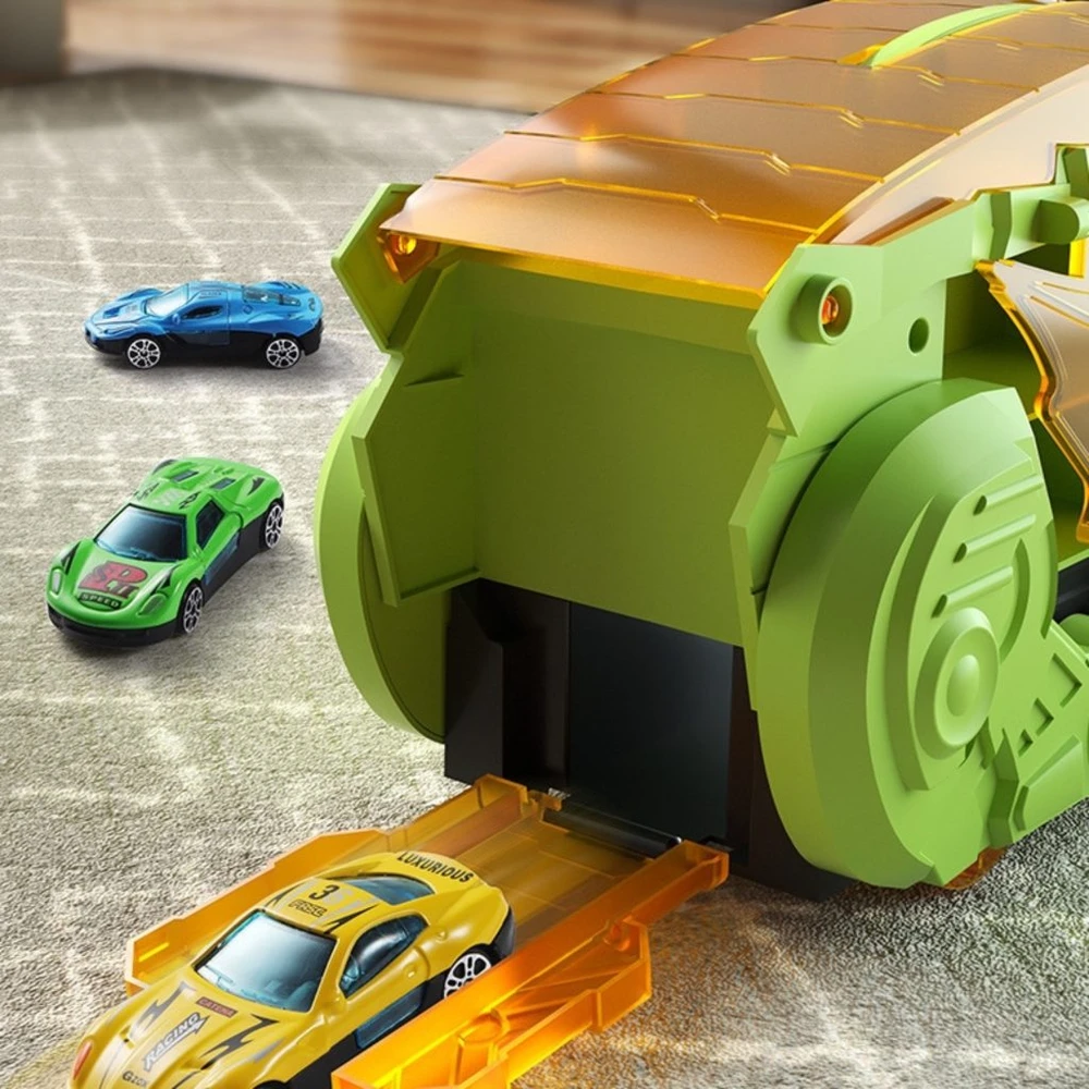 Woopie Žaislinis rinkinys: Dinosaūras ir automobilių trasa