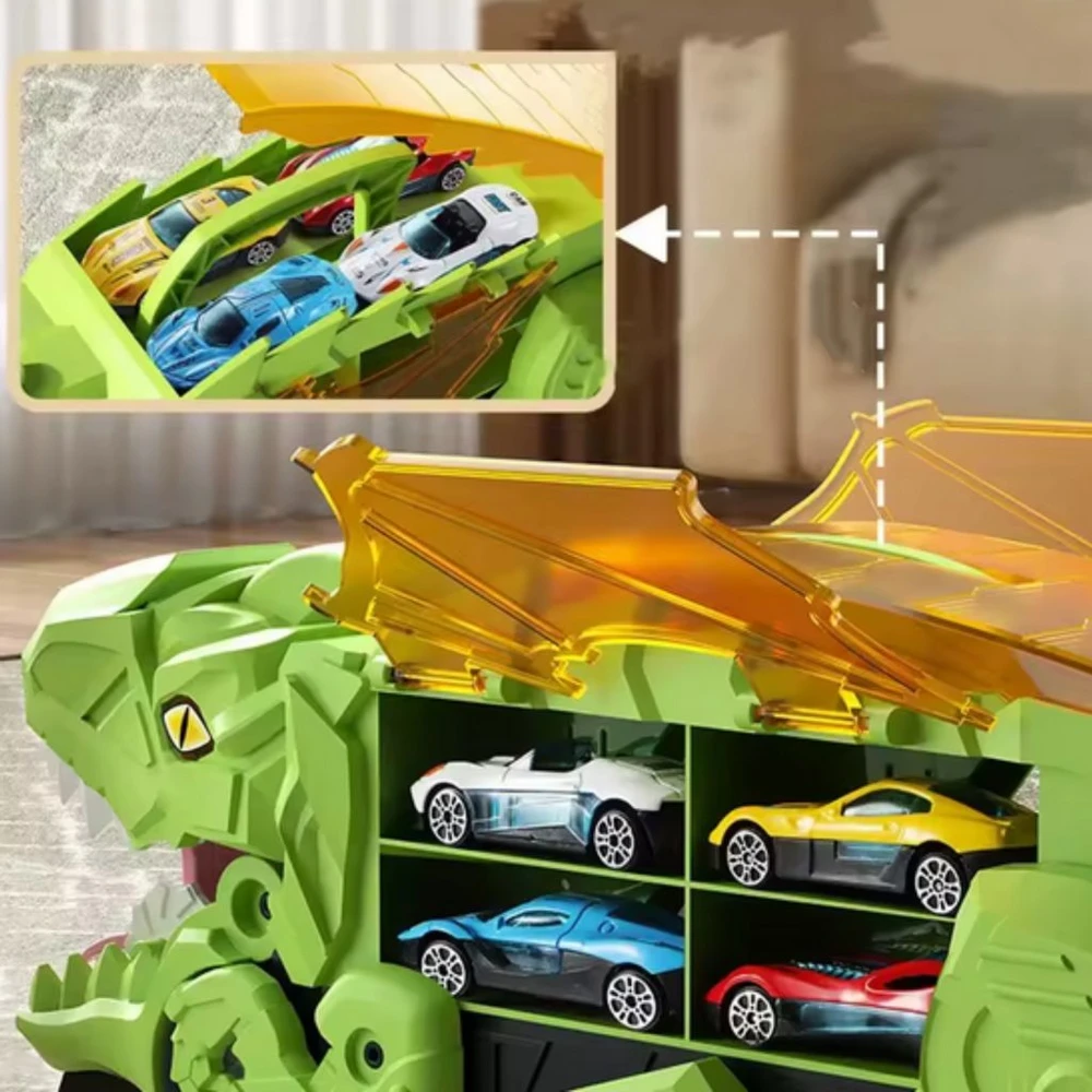 Woopie Žaislinis rinkinys: Dinosaūras ir automobilių trasa