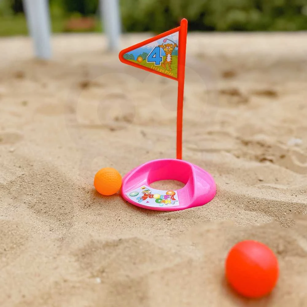 Woopie Golfo žaidimų rinkinys su priedų stovu ant ratukų