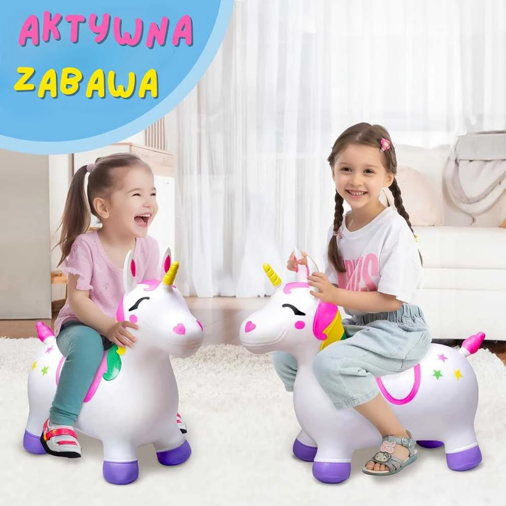 WOOPIE guminis šokliukas vienaragis baltas