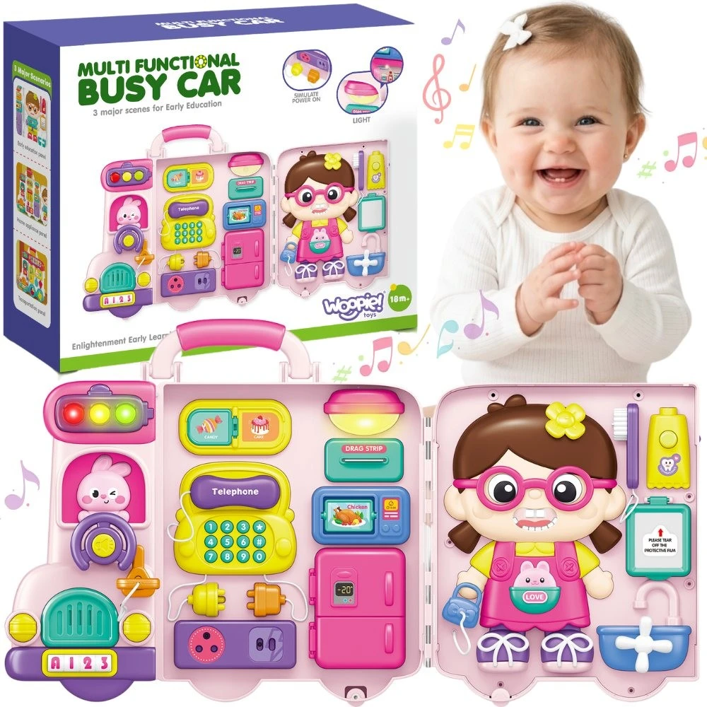Woopie Baby WOOPIE interaktyvi manipuliacinė lenta 3in1