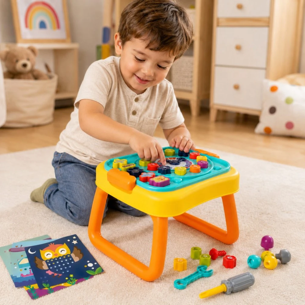 Woopie Baby WOOPIE interaktyvus edukacinis stalo dirbtuvės 3 in 1