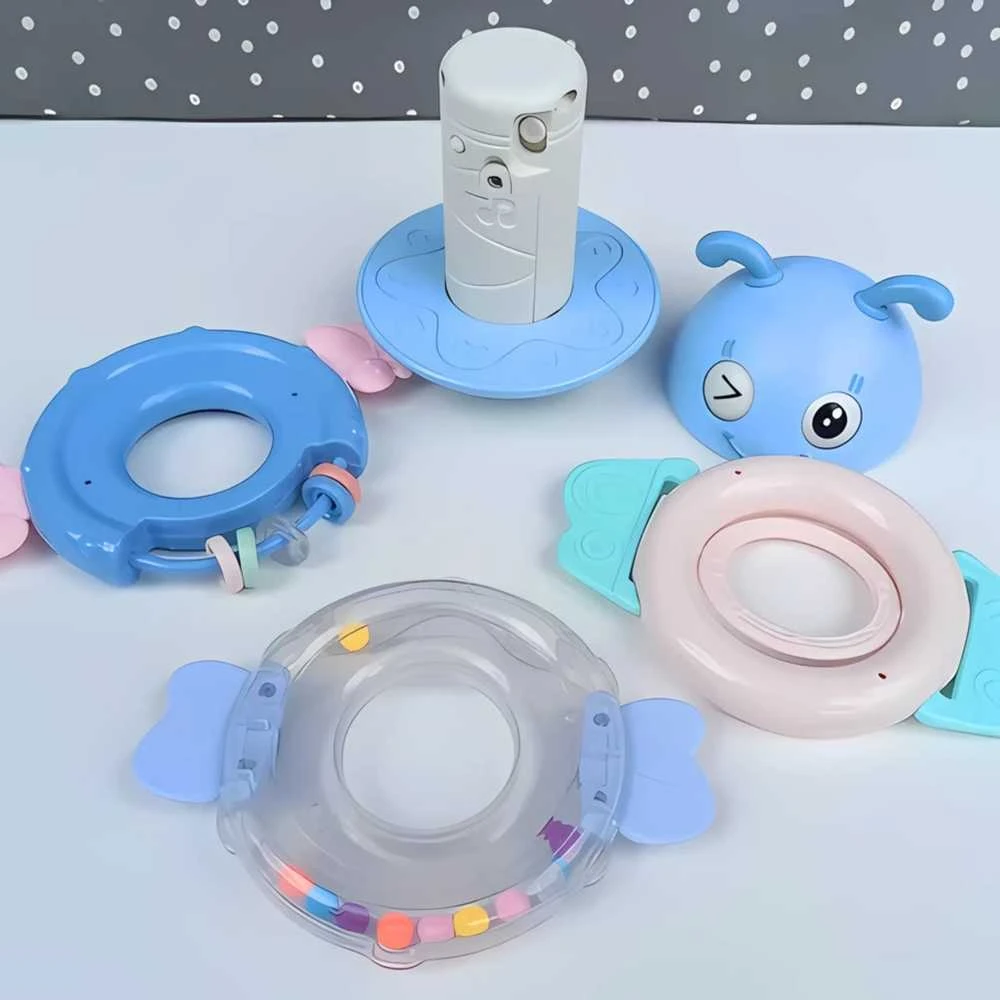 Woopie Baby WOOPIE kūdikių sensorinis žaislas 2in1 mėlynas