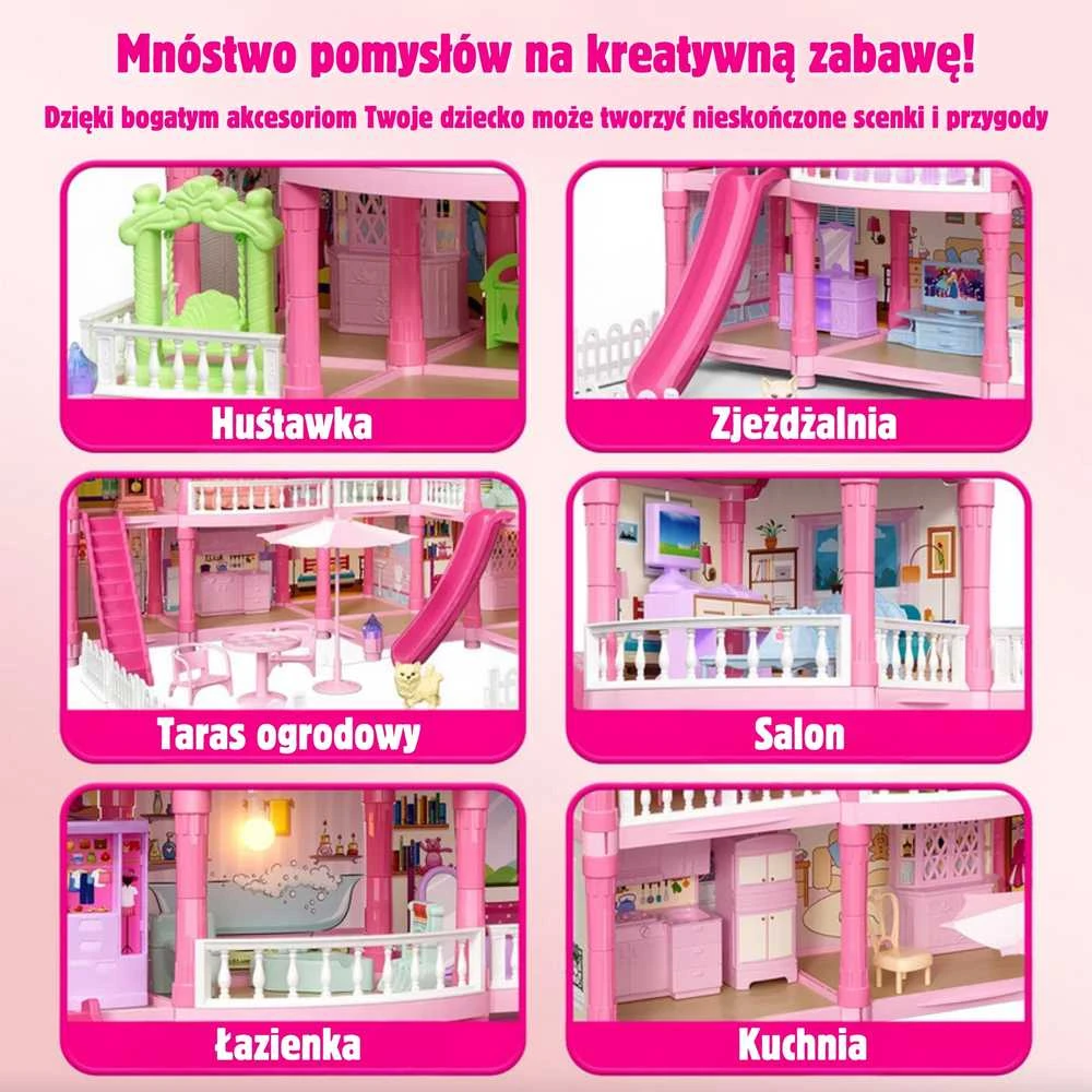 Woopie lėlių namas Villa su aksesuarais