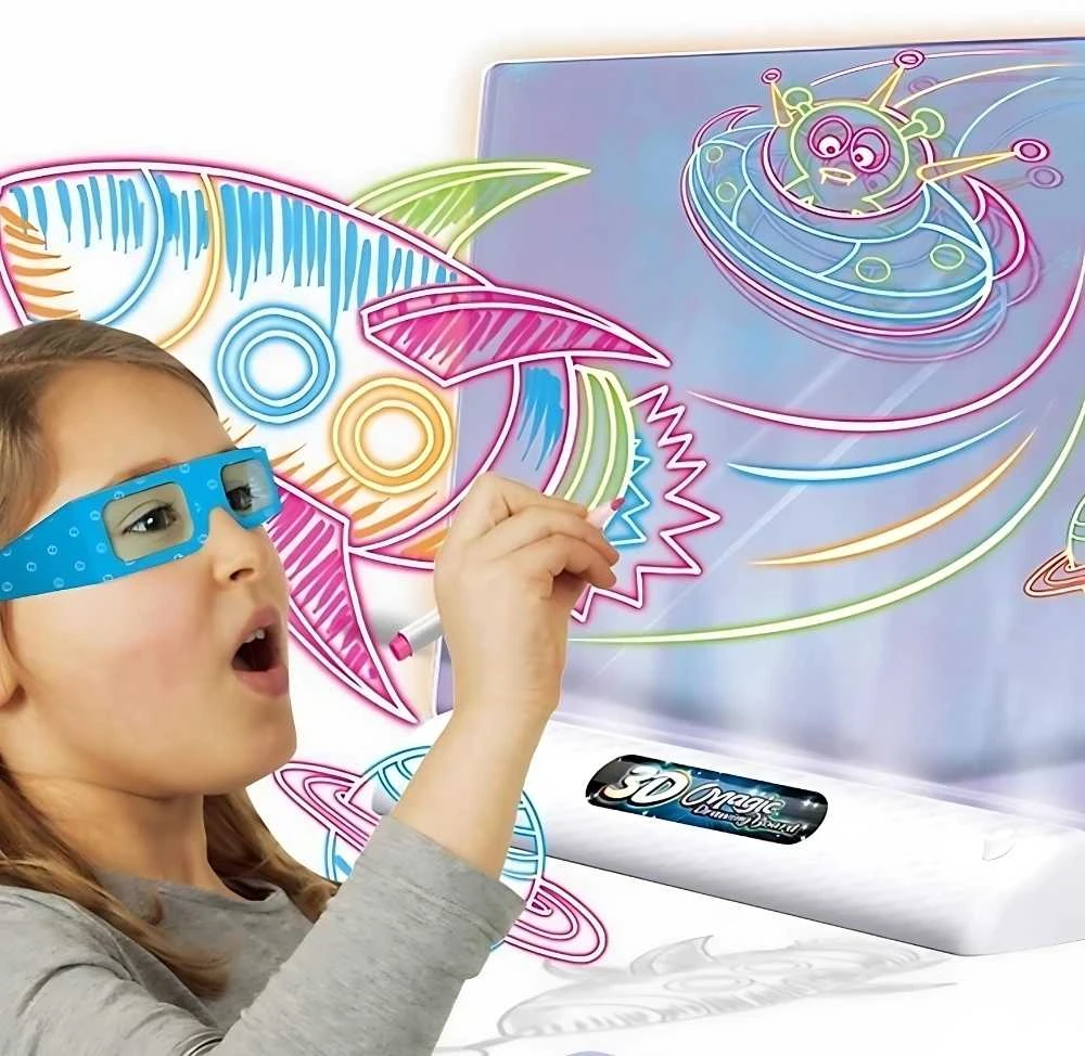 WOOPIE 3D Piešimo Lentelė su LED Apšvietimu
