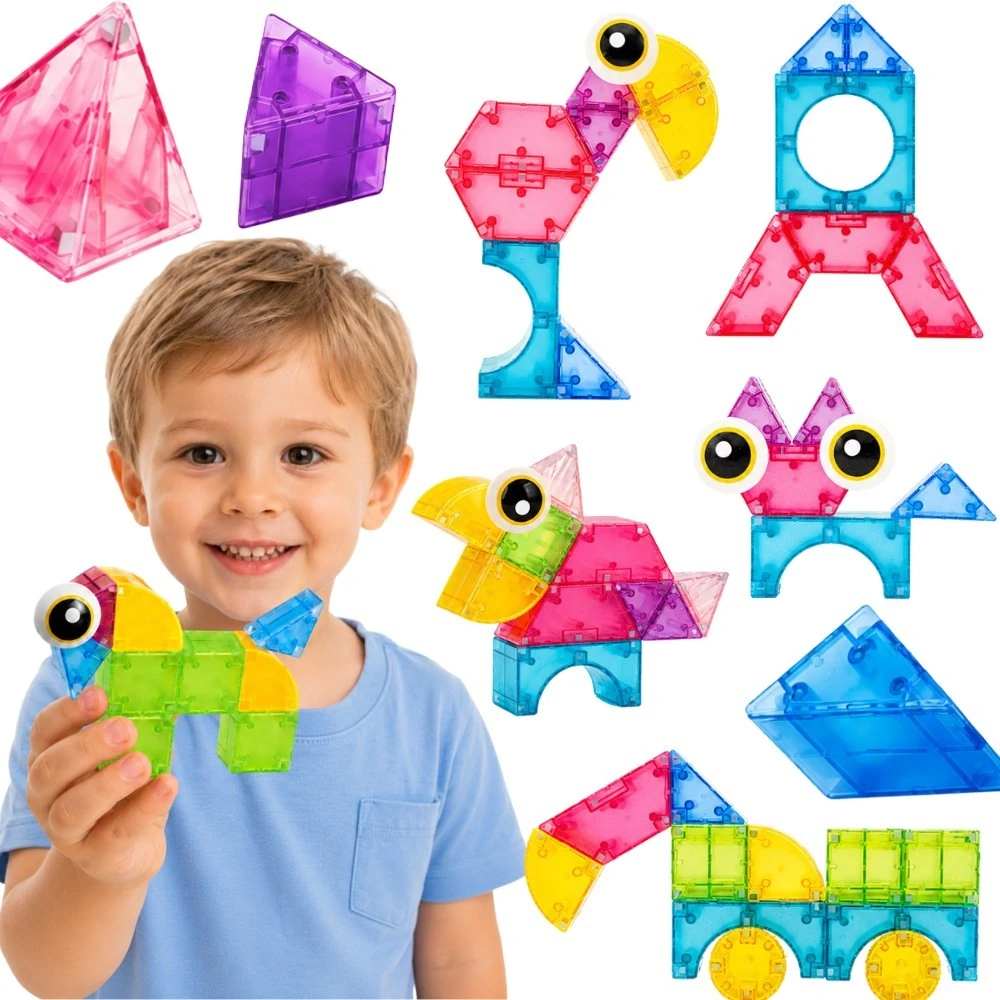 WOOPIE magnetinės kaladėlės 21 vnt. M formos 3D